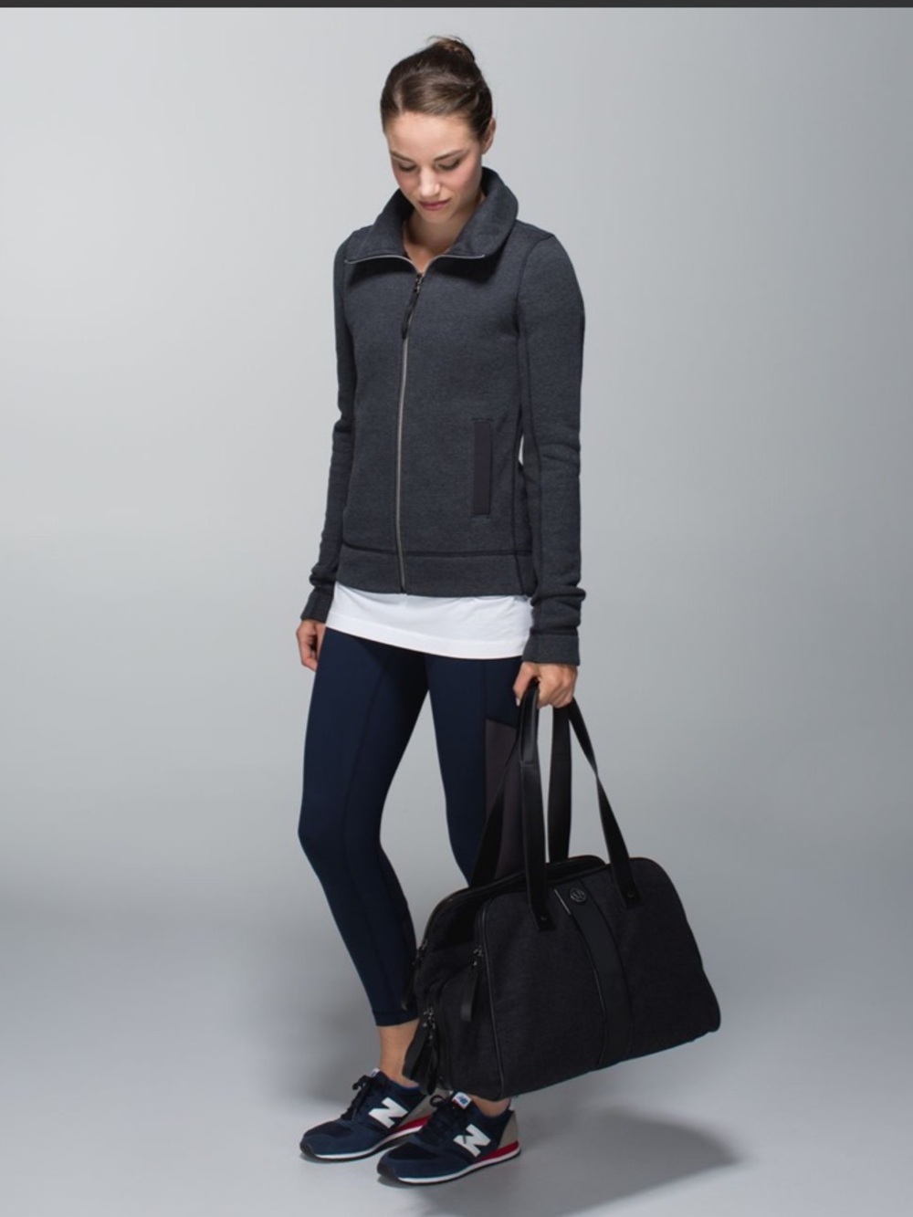 Lululemon En Route Jacket Size 6 Heathered Black